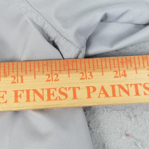 Nike Windbreaker Jacket Mens Large Gray Full Zip Mesh Lined Black Piping Swoosh - Picture 11 of 16